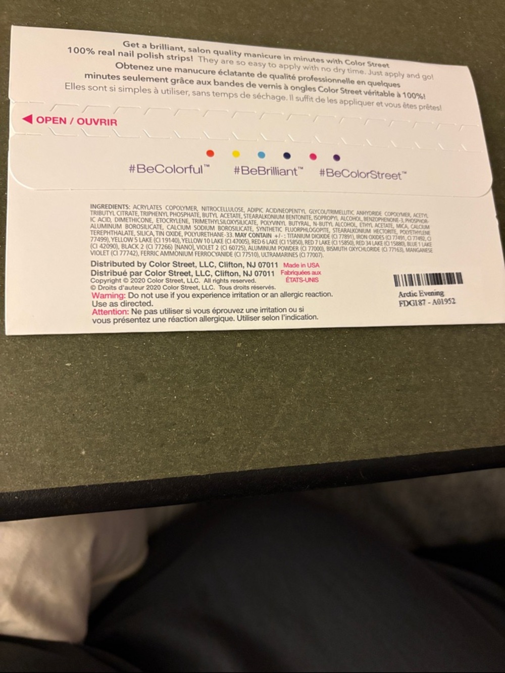 Color Street Navy Blue with Silver Glitter Nail Strips- Arctic Evening - Picture 2 of 4